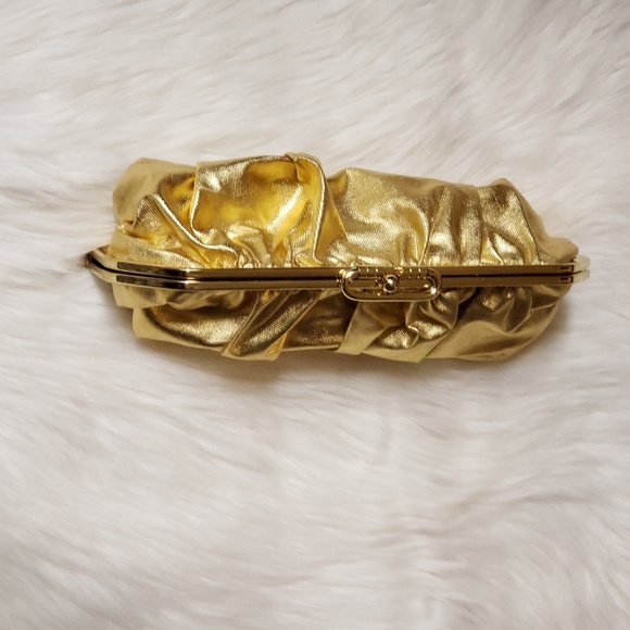 Handbags - Metallic Gold colored Clutch, Cute Bags
